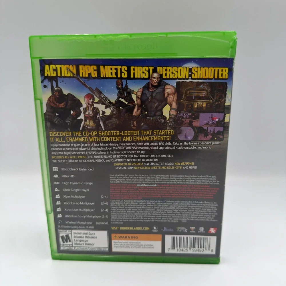 Borderlands Game of the Year Edition Xbox One 4K HDR 2K Gearbox 2019 GOTY CIB‎
